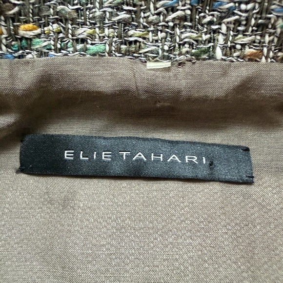 Elie Tahari Gray Tweed & Linen Blazer-Xs/S - Picture 11 of 16